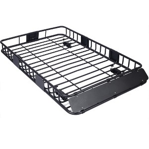 150LB Heavy Duty Roof Rack Basket, 66.1"x39.4" Universal Roof Rack Cargo Carrier Basket Rooftop Luggage Holder Weather Resistant Top Mount Cargo Rack - 1 of 4