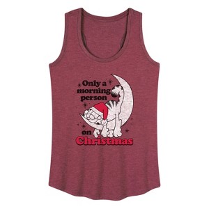Women's - Garfield - Only A Morning Person On Christmas Graphic Racerback Tank - 1 of 4