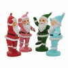 Transpac 4.0 Inch Dancing Santa Figurines Christmas Figurine Set , Christmas Decor Christmas Traditional Retro (4PC) - 3 of 3