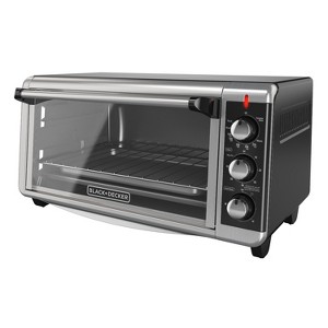 BLACK+DECKER 8-Slice Extra Wide Convection Toaster Oven, TO3250XSB, Fits 9"x13" Oven Pans and 12" Pizza, Stainless Steel/Black - 1 of 4