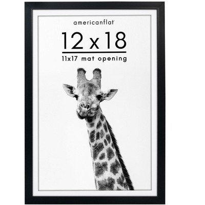 Americanflat Gallery-Style Picture Frame with Mat to Secure Artwork, Prints, and Photos