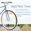 NAYSAYE Bicycles Single Speed Retro Style 700C Road Bike Steel Frame for Men and Women for City Rides, Blue and Gray, 64.97"*24.41"*38.52" - 2 of 4