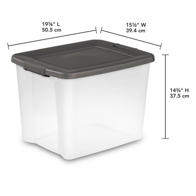 Sterilite 50 Quart Clear Latched Plastic Storage Container, 3 of 7
