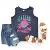 The Juniper Shop Retro Malibu Palm Tree Youth Tank Top - S - Navy - 2 of 4