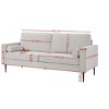 3 Seat/Loveseat/Single/Ottoman Sofa Couches, Upholstered Accent Sofa Chair, Beige -ModernLuxe - image 3 of 4