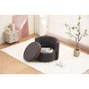 XINGHANZHENXUAN Storage Chair with Back Cushion, 3 Pillows, 360° Rotating Accent Chair for Living Room, Bedroom - 3 of 4