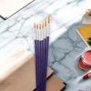 Unique Bargains Pointed Tip Brush for Watercolor Nylon Metal Plastic 6 Pcs - 2 of 3