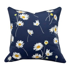 RightSide Designs Navy Daisy Indoor/Outdoor Throw Pillow - 1 of 4