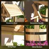 Resenkos Wood Wishing Well for Outside with Hanging Bucket, Wishing Well Planter with Drain Hole for Garden Patio, Natural - 2 of 4