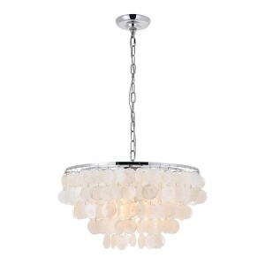 Elegant Lighting Selene 4 light Chrome Pendant - 1 of 4