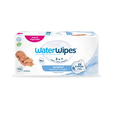 WaterWipes Plastic-Free Original Unscented 99.9% Water Based Baby Wipes - (Select Count)