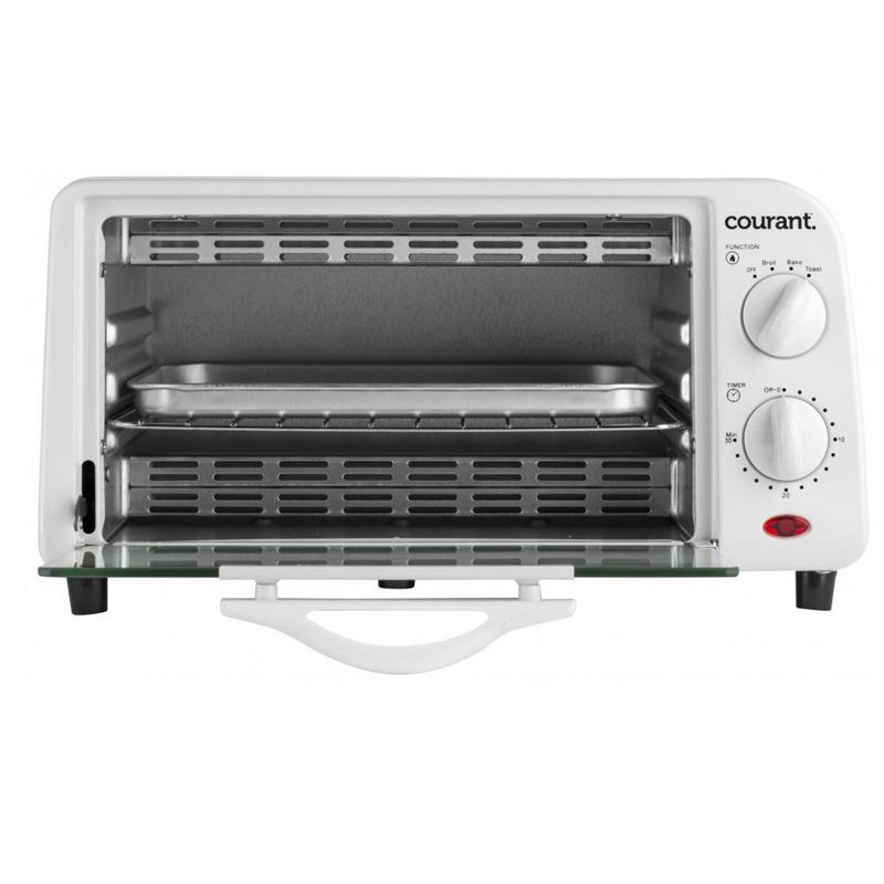 Courant 4-Slice Oven with Toast, Broil & Bake Functions, White, 3 of 5