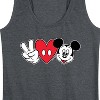 Women's - Disney - Peace Love Mickey Graphic Racerback Tank - 2 of 4