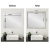 Amanti Art Mirror Makeover Bathroom Mirror Frame Border Kit - Fully Assembled Peel and Stick Frame - Mirror NOT Included - Dove Greywash Narrow Trim - 3 of 4