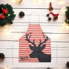 Unique Bargains Christmas Aprons Christmas Celebration in English Elk Linen Red BeigeBlack 21.65"x26.77" 1 Pcs - 2 of 4