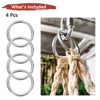 Unique Bargains 316 Stainless Steel Multi-Purpose Welded Heavy Duty O Rings for Crafts Silver - 4 of 4