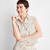 Women's Button-Down Shirt - Future Collective Black Striped - 3 of 3