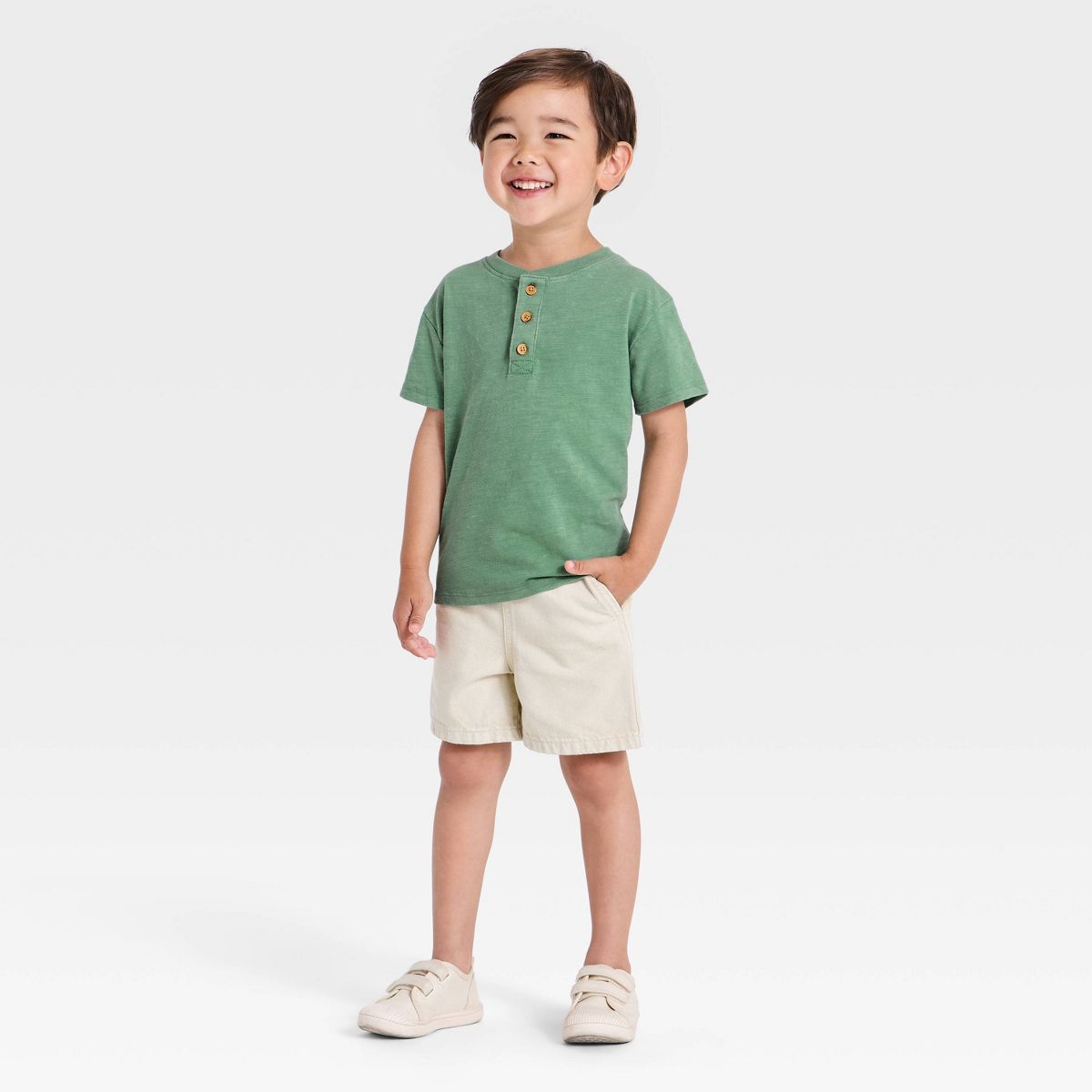 Toddler Boys' Short Sleeve Henley T-Shirt - Cat & Jack™ - thumbnail 9