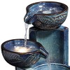 Summer Leaves 26" High Large Zen Indoor Outdoor Decor Ceramic Floor Fountain with Light LED Waterfall Outside Garden Patio Yard - 3 of 4