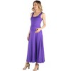 Maternity Slim fit A-Line Sleeveless Maxi Dress - 24seven Comfort Apparel™ - 2 of 4