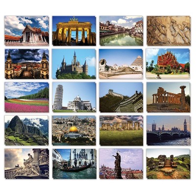 Best Paper Greetings Travel Postcards - 40-Pack Around The World Postcards, Postcards Bulk, 20 Assorted Designs, 4 x 6 Inches