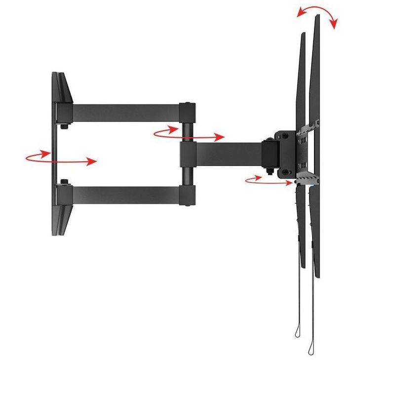 Monoprice Premium Full Motion TV Wall Mount Bracket For 37" To 70" TVs up to 77lbs, Max VESA 600x400, 5 of 6