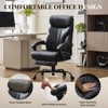 Ergonomic Office Chair, High Back Leather Executive Chair with Adjustable Height & Flip-Up Armrests, Swivel Computer Chair for Home Office - 4 of 4