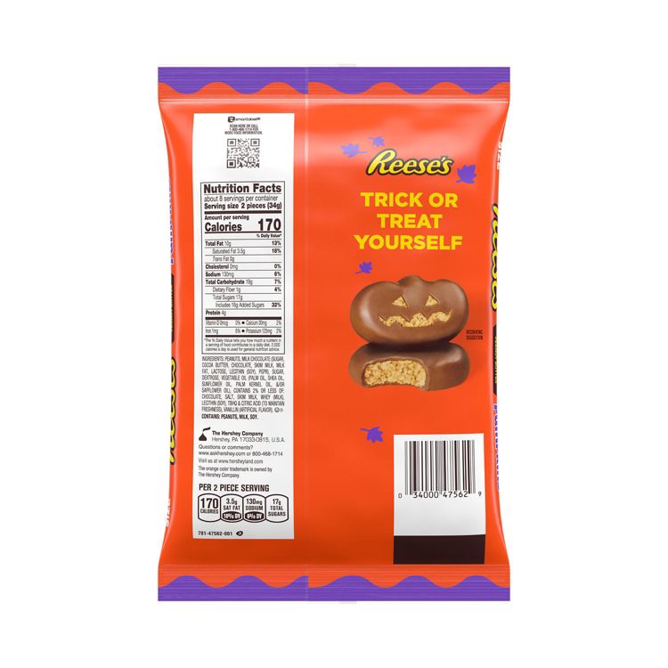 Reese's Peanut Butter Milk Chocolate Pumpkins Halloween Candy, 4 of 7