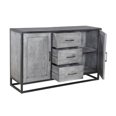 Raven Mango Wood Sideboard Gray - Timbergirl: Dining Room Credenza ...