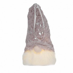 HomeRoots 7" Pink Fabric Christmas Standing Gnome Tabletop Sculpture - 1 of 4