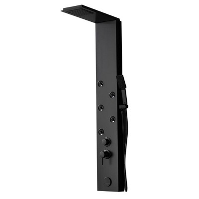 BWE 4-Jet Rainfall Shower Panel System with Rainfall Shower Head and Shower Wand