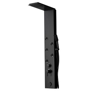 BWE 4-Jet Rainfall Shower Panel System with Rainfall Shower Head and Shower Wand - 1 of 4