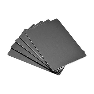 Unique Bargains Rectangle DIY Laser Printing Office Engraving Blank Metal Card 5 Pcs - 1 of 4