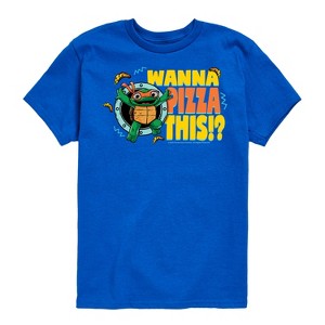 Boys' - Teenage Mutant Ninja Turtles Mutant Mayhem - Mikey Wanna Piece of This Short Sleeve Graphic T-Shirt - 1 of 4