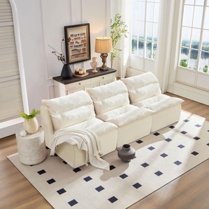 Sapphtopaz Sofa Chair with Upholstered Backrest Comfy Couches for Living Room with Removable Cushion Couch for Apartment,Bedroom - 1 of 4