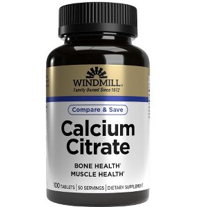 Windmill Calcium Citrate Tablets - 100 Ct - 1 of 1