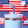 CharCharms 6pk 40oz Americana Glitter Straws - 2 of 4