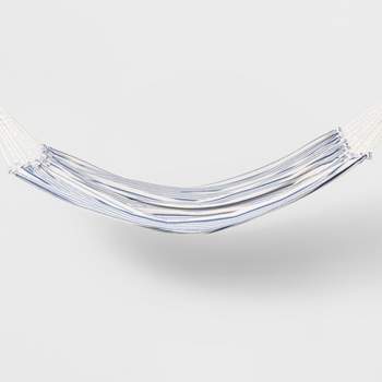 Linen Striped Flat Weave Hammock Blue - Threshold™