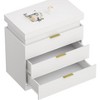 TIRAMISUBEST Nightstand with Sliding Charger & LED Lights, Modern Tech Hub for Bedrooms - 3 of 4