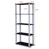 Costway 5-Tier Multi-Functional Storage Shelves Rack Display Bookcase Home Furni Black - 2 of 4