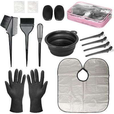 Professional 5-Piece Hair Color Application Tools Set — Mixing Bowl, Application Brush & Clips