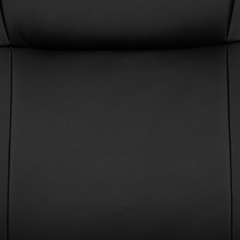 Emma and Oliver Mid-Back Black LeatherSoft-Padded Task Office Chair with Arms, 4 of 14
