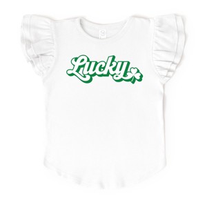 The Juniper Shop Lucky Outline Flutter Sleeve Tee - 1 of 4