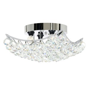 CWI Lighting Queen 4 Light Flush Mount With Chrome Finish - 1 of 4