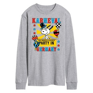 Men's - Peanuts - Karneval Biggest Oldest Party Germany Long Sleeve Graphic T-Shirt - 1 of 4