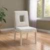 Meridian Furniture,Gwendolyn Linen Textured Fabric Dining Side Chair, Set of 2 - 2 of 4