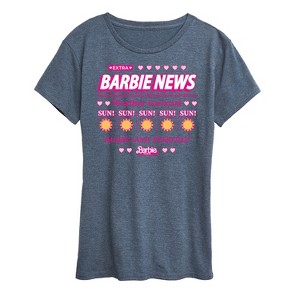Women's - Barbie - Barbie Land New Weather Forecast Short Sleeve Graphic T-Shirt - 1 of 4