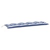 vidaXL Outdoor Garden Bench Cushions Blue&White Stripe, Water-Repellent UV-Resistant Fabric, Soft Hollow Fiber Filling, Non-Slip Design with Ropes - 4 of 4