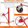 16 ft Drywall Lift, Ceiling Jack Lift, Adjustable Panels, 150 lb Heavy Duty Lift, 3 Lockable Wheels, Foldable, for Home Improvement, Red - 4 of 4
