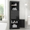 Tall Cabinet With 3 Drawers For Bathroom, Corner Storage Cabinet For Bathroom, Bathroom Cabinets With Anti-Tipping Device-Cuddlewood - 2 of 4
